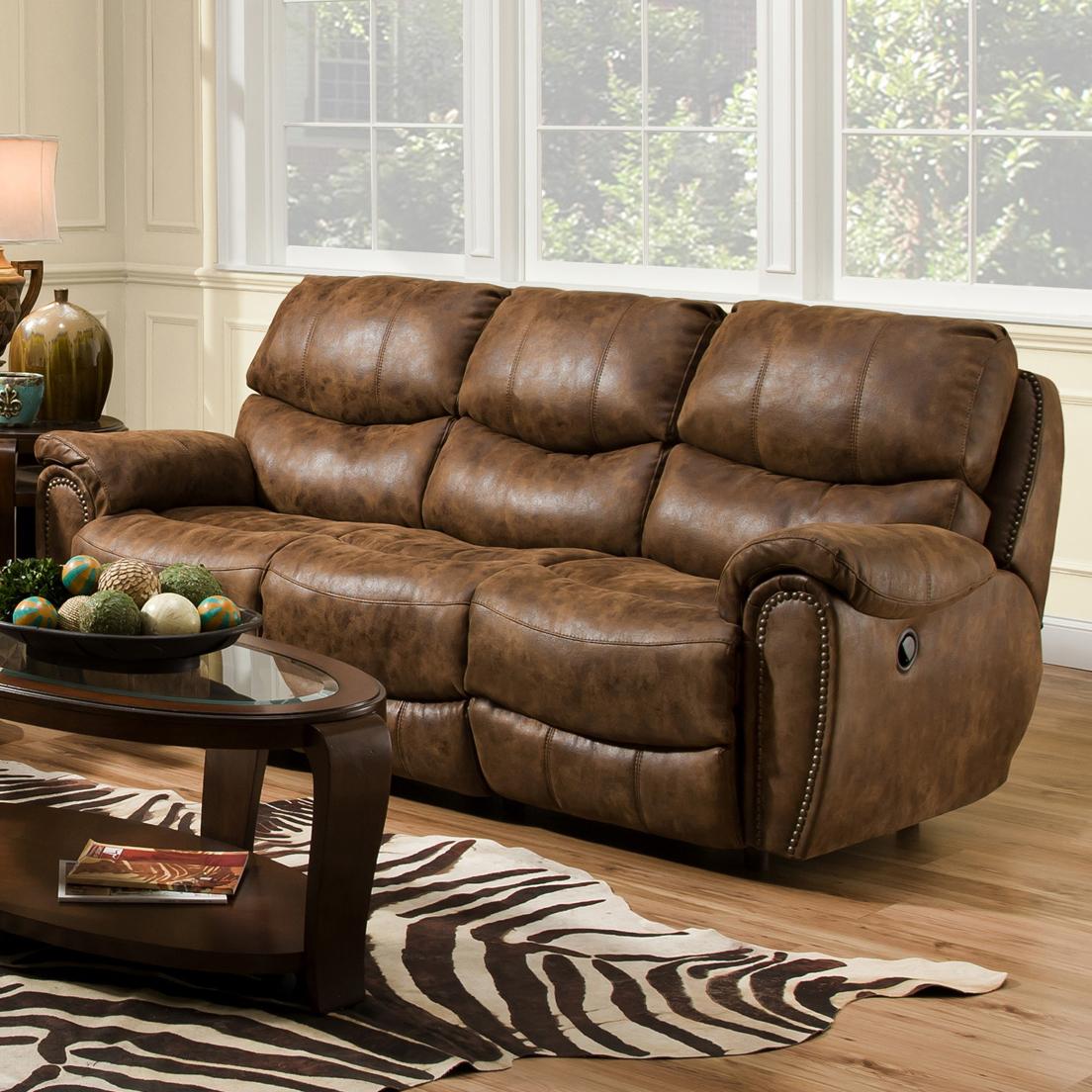 Franklin Richmond 41542 8337 15 Reclining Sofa with Nail Head Trim